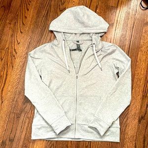 Halo performance hoodie in pale heather gray